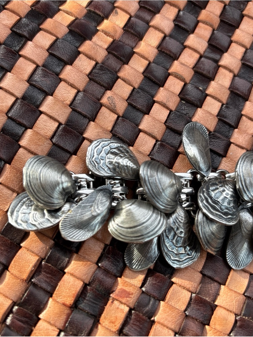 Napier Seashells Charm Bracelet Vintage Oysters Clams Mussels Cha Cha SilverTone - Picture 15 of 16